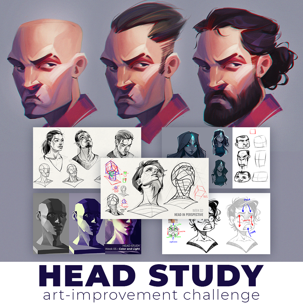 Head Study Examples HEAD STUDY - art Improvement Challenge – Aalmaluar